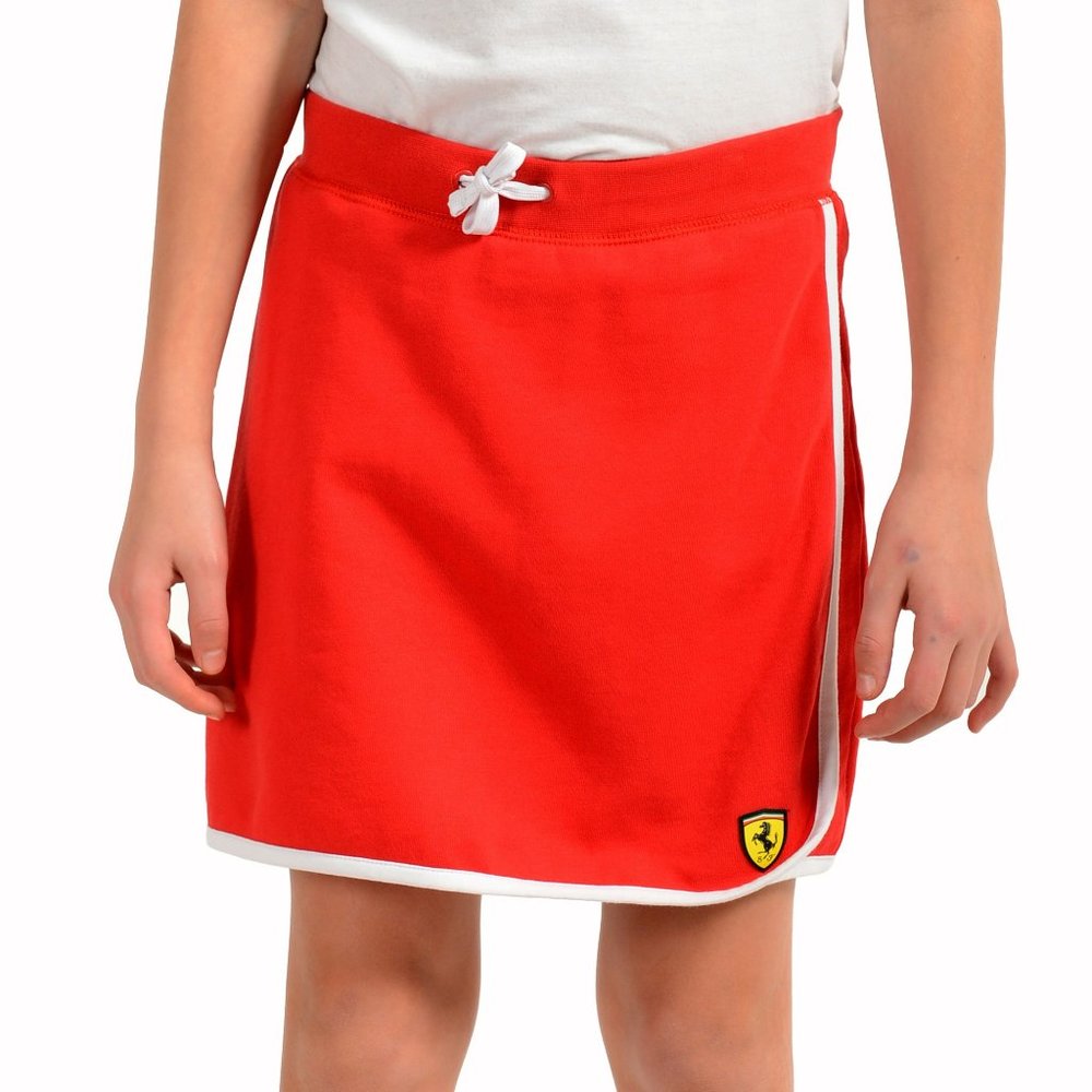 Scuderia Ferrari Girls Red Fleece Skort sz 13/14 Years